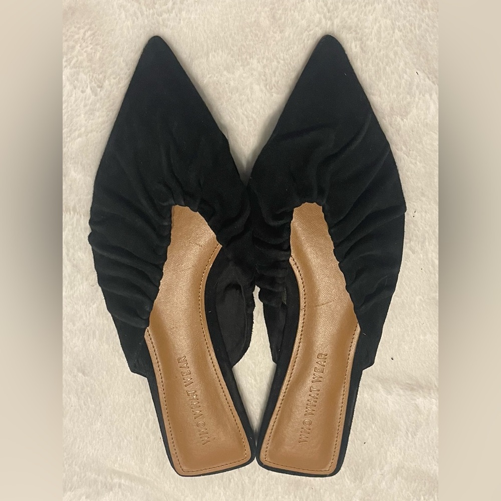 Who What Wear  elegant  women’s Black Pointed Flats size 8 - Picture 12 of 16